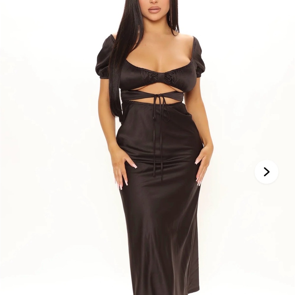 Elegant Black Satin dress